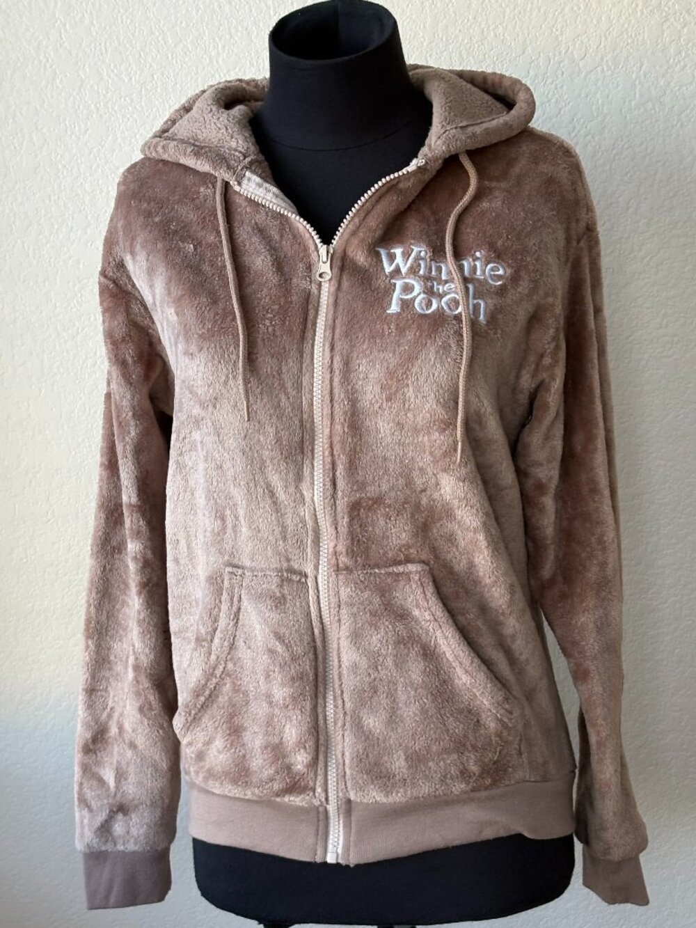 Disney Winnie the Pooh Plush Fuzzy Zip Hoodie XS